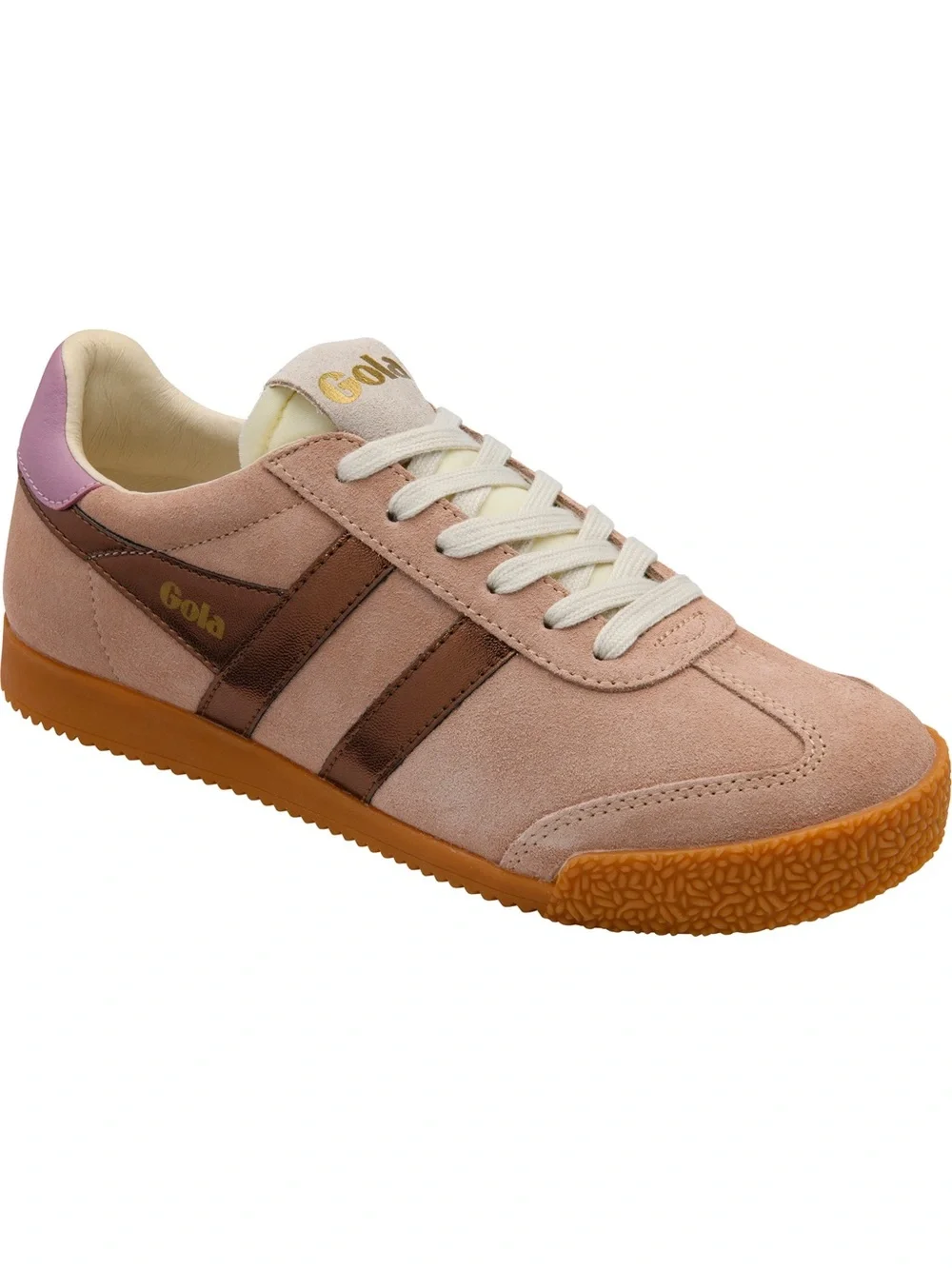 Gola Elan Glitz Sneakers - Cameo/Bronze/Candy suede - NIB